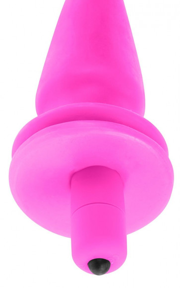Розовая анальная вибропробка Vibrating Butt Plug - 14,5 см. Розовая анальная вибропробка Vibrating Butt Plug - 14,5 см.