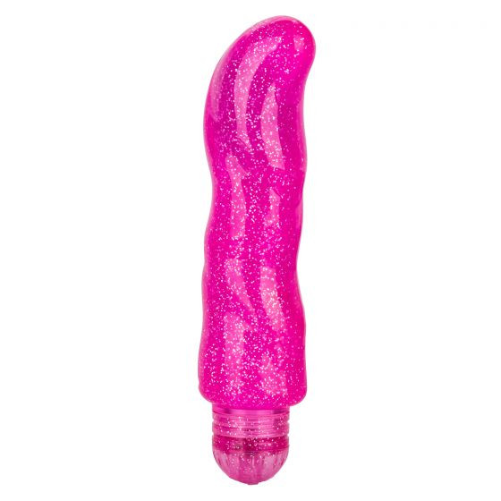 Лиловый вибратор с блёстками G Dazzle - 15 см. Лиловый вибратор с блёстками G Dazzle - 15 см.