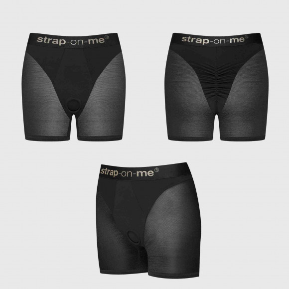 Трусики-шорты для фиксации насадок Strap-on-me Harness Lingerie Halo - size XS