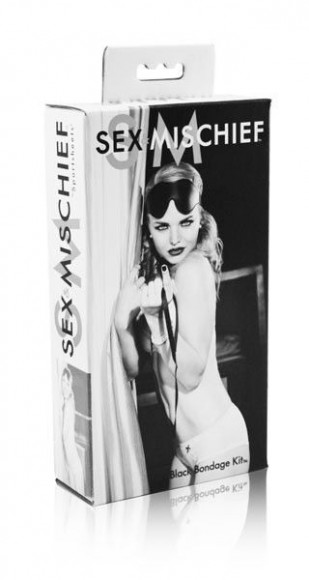 Набор аксессуаров для БДСМ-игр S&M BLACK BONDAGE KIT