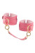 Розовые однослойные кожаные оковы