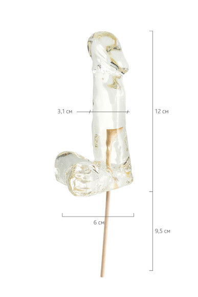 Прозрачный леденец в форме пениса со вкусом пина колада Прозрачный леденец в форме пениса со вкусом пина колада