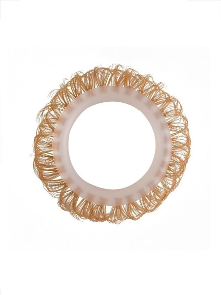 Эрекционное кольцо с бежевыми «ресничками»