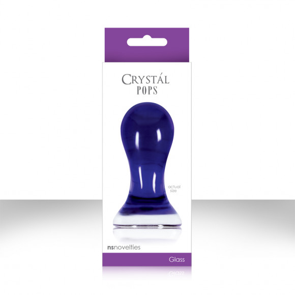 Cиний стеклянный анальный стимулятор Crystal Pops Large - 10,1 см. Cиний стеклянный анальный стимулятор Crystal Pops Large - 10,1 см.