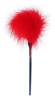 Красная пуховка для любовных игр - 28 см.