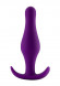 Фиолетовая анальная пробка Butt Plug with Handle Medium - 12,6 см.
