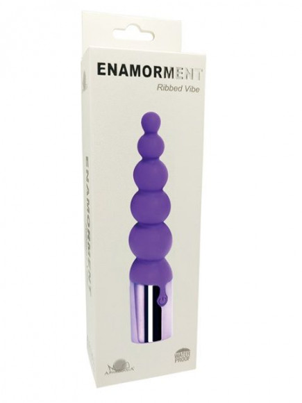 Красный вибратор-ёлочка Enamorment Ribbed Vibe - 18,2 см.