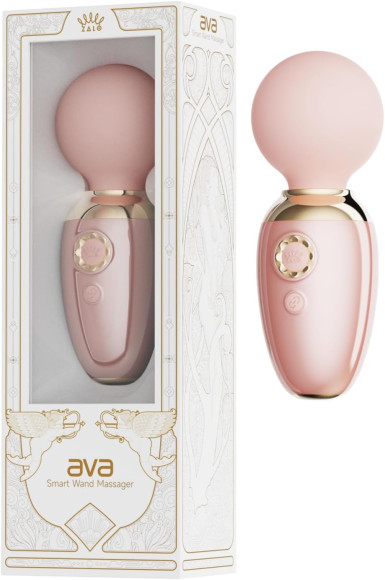 Нежно-розовый мини-вибратор с функцией нагрева Ava