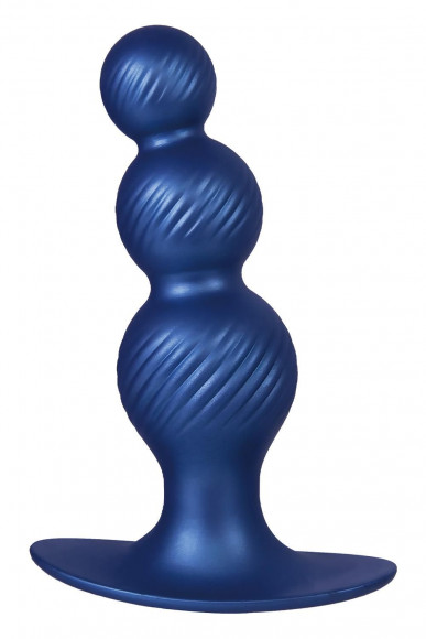 Синяя анальная елочка 5 Inch Silicone Anal Plug - 14 см.
