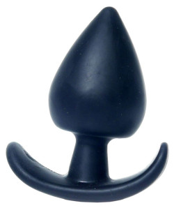 Черная анальная втулка Bubble - 8,5 см.