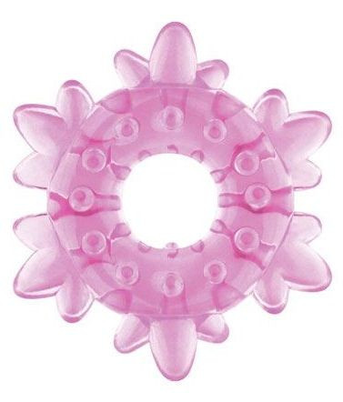 Розовое эрекционное кольцо Heavy Cock Ring Ice Flower Розовое эрекционное кольцо Heavy Cock Ring Ice Flower