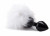 Чёрная анальная пробка Beginner Bunny Tail Buttplug с заячьим хвостиком