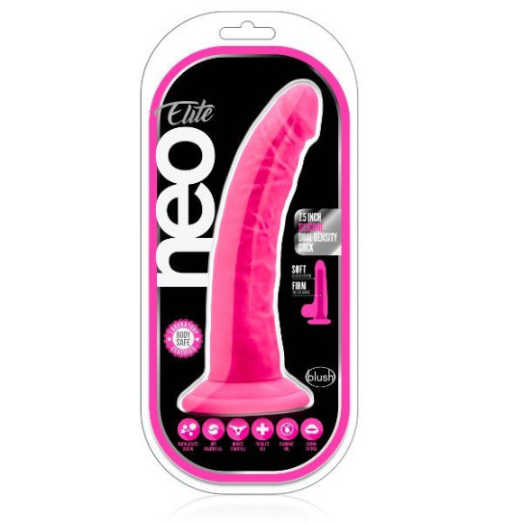 Розовый фаллоимитатор 7.5 Inch Silicone Dual Density Cock - 19 см. Розовый фаллоимитатор 7.5 Inch Silicone Dual Density Cock - 19 см.