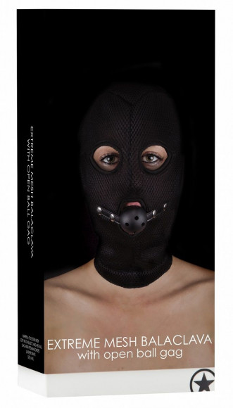 Маска с кляпом Extreme Mesh Balaclavea with Open Ball Gag Маска с кляпом Extreme Mesh Balaclavea with Open Ball Gag