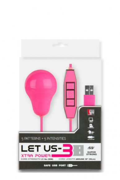 Розовый вибростимулятор с питанием от USB-порта LET US-B 10 RHYTHMS BULLET EXTRA LARGE Розовый вибростимулятор с питанием от USB-порта LET US-B 10 RHYTHMS BULLET EXTRA LARGE