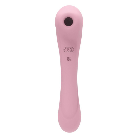 Нежно-розовый двусторонний стимулятор Daisy Massager - 20,2 см.