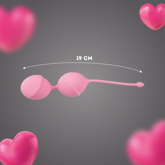 Розовые вагинальные шарики из силикона с мягким хвостиком Розовые вагинальные шарики из силикона с мягким хвостиком