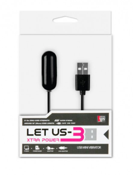 Чёрная вибропуля с питанием от USB LET US-B BULLET SMALL BLACK Чёрная вибропуля с питанием от USB LET US-B BULLET SMALL BLACK