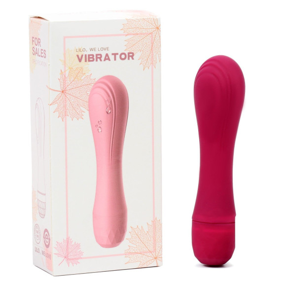 Бордовый мини-вибратор LILO - 11,8 см. Бордовый мини-вибратор LILO - 11,8 см.