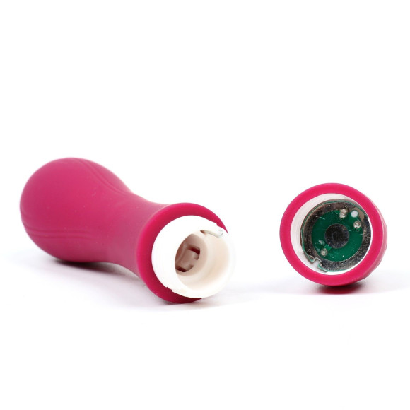 Бордовый мини-вибратор LILO - 11,8 см. Бордовый мини-вибратор LILO - 11,8 см.