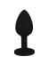 Чёрная анальная втулка с красным кристаллом - 7,3 см. Чёрная анальная втулка с красным кристаллом - 7,3 см.