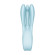 Голубой вибратор Threesome 1 с  пальчиками 