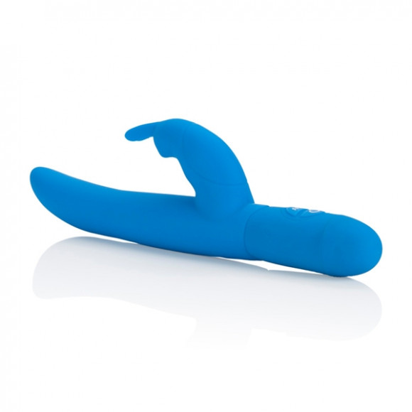 Синий силиконовый вибратор Posh 10-Function Bounding Bunny